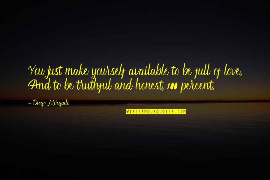 Be 100 Quotes By Diogo Morgado: You just make yourself available to be full Be 100 Quotes By Diogo Morgado: You just make yourself available to be full