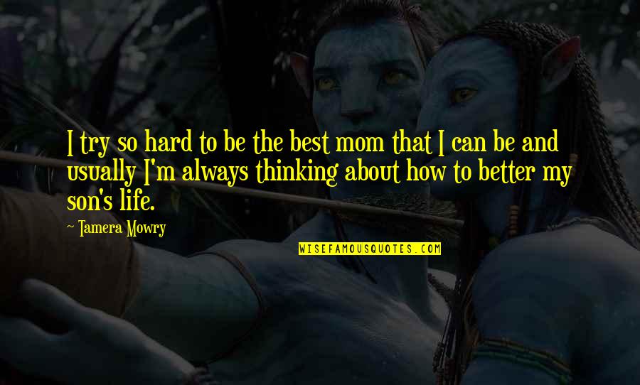 Be A Better Mom Quotes By Tamera Mowry: I try so hard to be the best