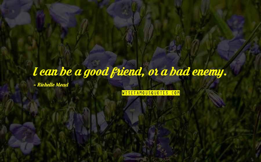 Be A Good Friend Quotes By Richelle Mead: I can be a good friend, or a