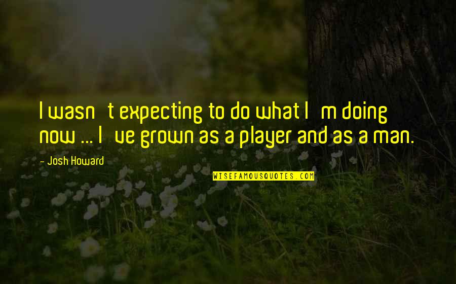 Be A Grown Man Quotes By Josh Howard: I wasn't expecting to do what I'm doing