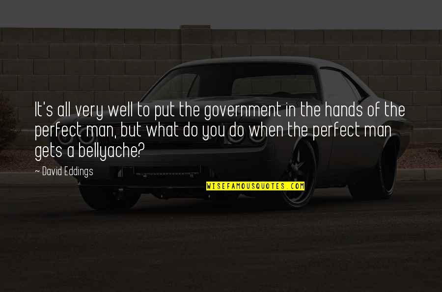 Be A Perfect Man Quotes By David Eddings: It's all very well to put the government