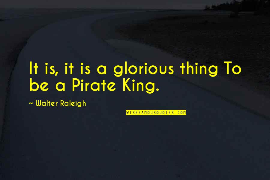 Be A Pirate Quotes By Walter Raleigh: It is, it is a glorious thing To