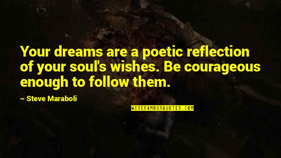 Be A Reflection Quotes By Steve Maraboli: Your dreams are a poetic reflection of your
