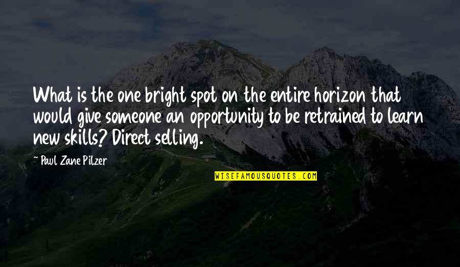Be Bright Quotes By Paul Zane Pilzer: What is the one bright spot on the