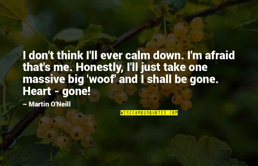 Be Calm Quotes By Martin O'Neill: I don't think I'll ever calm down. I'm