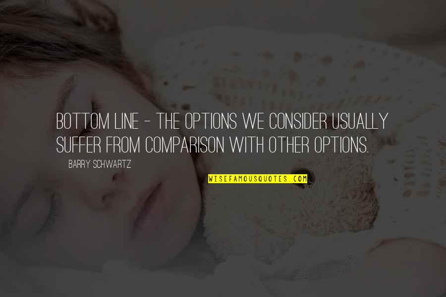 Be Damned Synonym Quotes By Barry Schwartz: Bottom line - the options we consider usually
