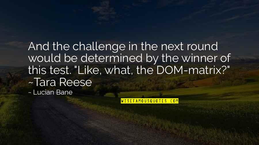 Be Determined Quotes By Lucian Bane: And the challenge in the next round would