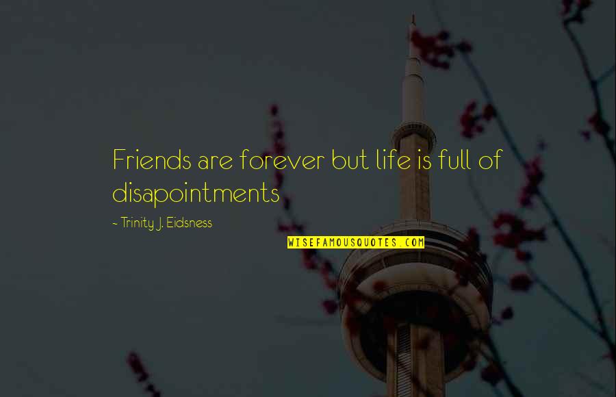 Be Friends Forever Quotes By Trinity J. Eidsness: Friends are forever but life is full of