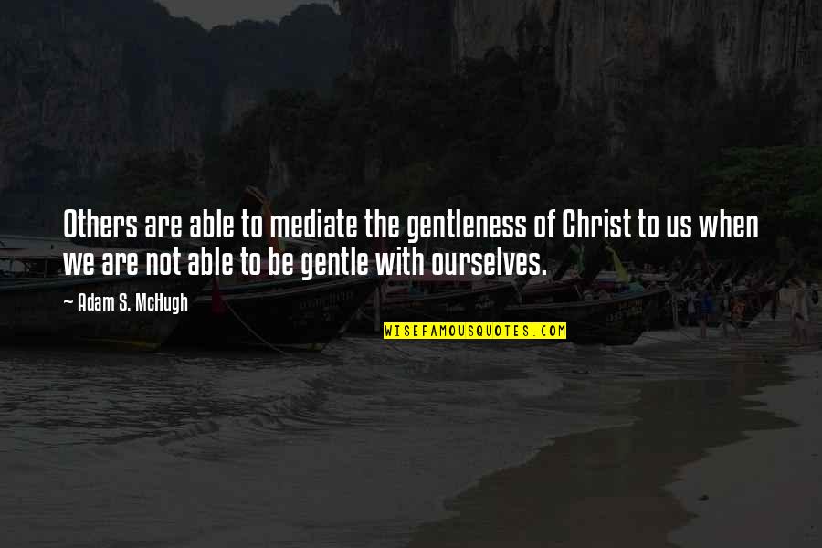 Be Gentle To Others Quotes By Adam S. McHugh: Others are able to mediate the gentleness of
