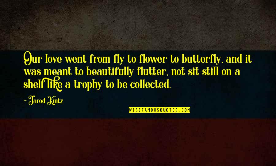 Be Like Flower Quotes By Jarod Kintz: Our love went from fly to flower to