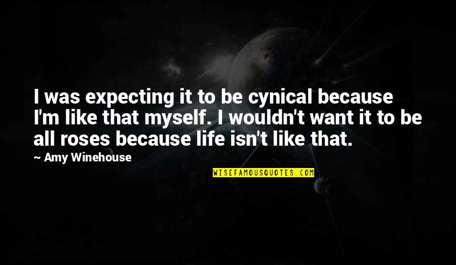 Be Like Rose Quotes By Amy Winehouse: I was expecting it to be cynical because Be Like Rose Quotes By Amy Winehouse: I was expecting it to be cynical because