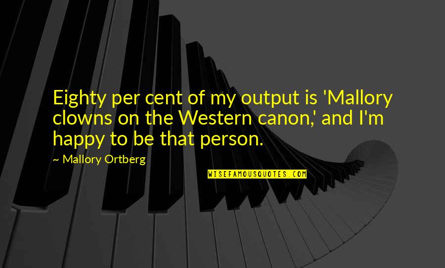 Be My Person Quotes By Mallory Ortberg: Eighty per cent of my output is 'Mallory Be My Person Quotes By Mallory Ortberg: Eighty per cent of my output is 'Mallory