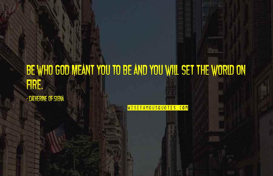 Be On Fire Quotes By Catherine Of Siena: Be who God meant you to be and