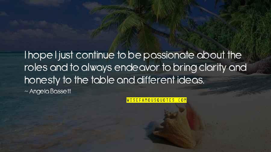 Be Passionate Quotes By Angela Bassett: I hope I just continue to be passionate Be Passionate Quotes By Angela Bassett: I hope I just continue to be passionate