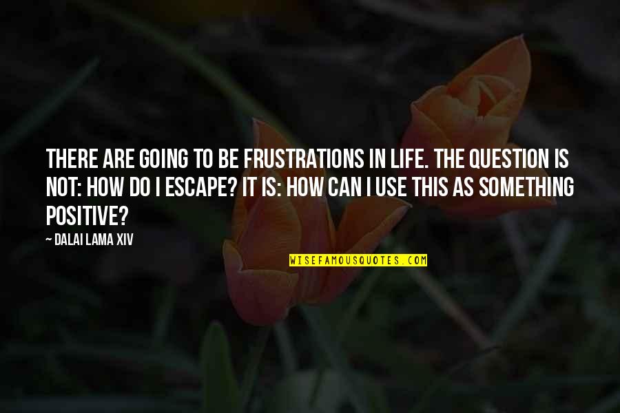 Be Positive Dalai Quotes By Dalai Lama XIV: There are going to be frustrations in life.