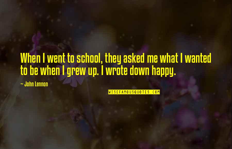 Be Positive Inspirational Quotes By John Lennon: When I went to school, they asked me