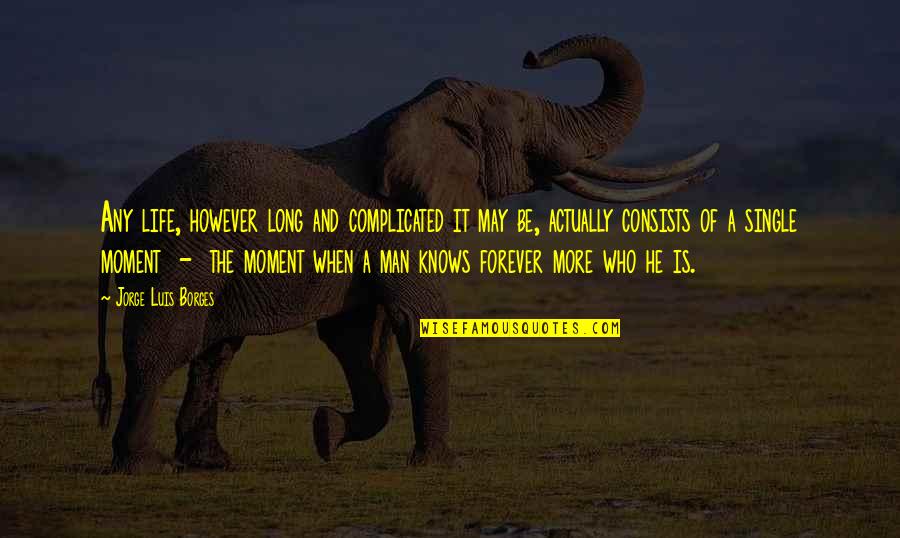 Be Single Forever Quotes By Jorge Luis Borges: Any life, however long and complicated it may