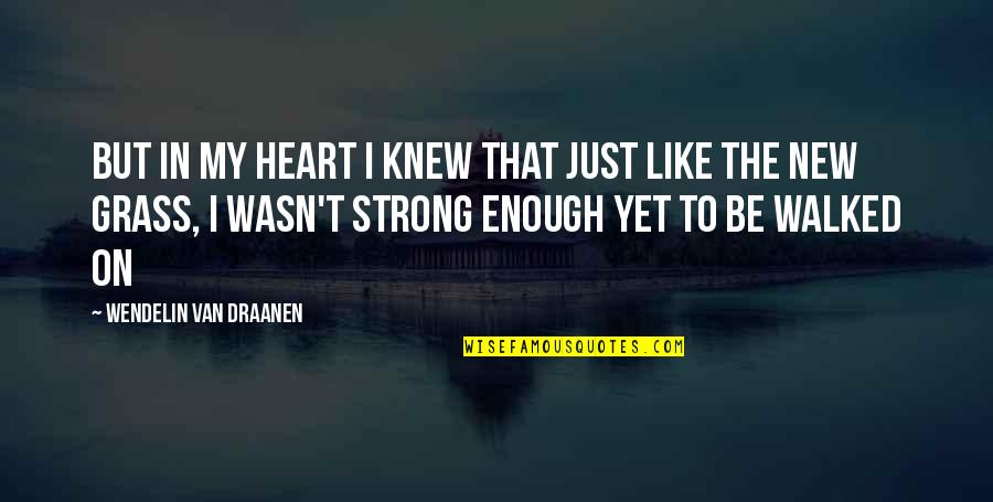 Be Strong My Heart Quotes By Wendelin Van Draanen: But in my heart I knew that just