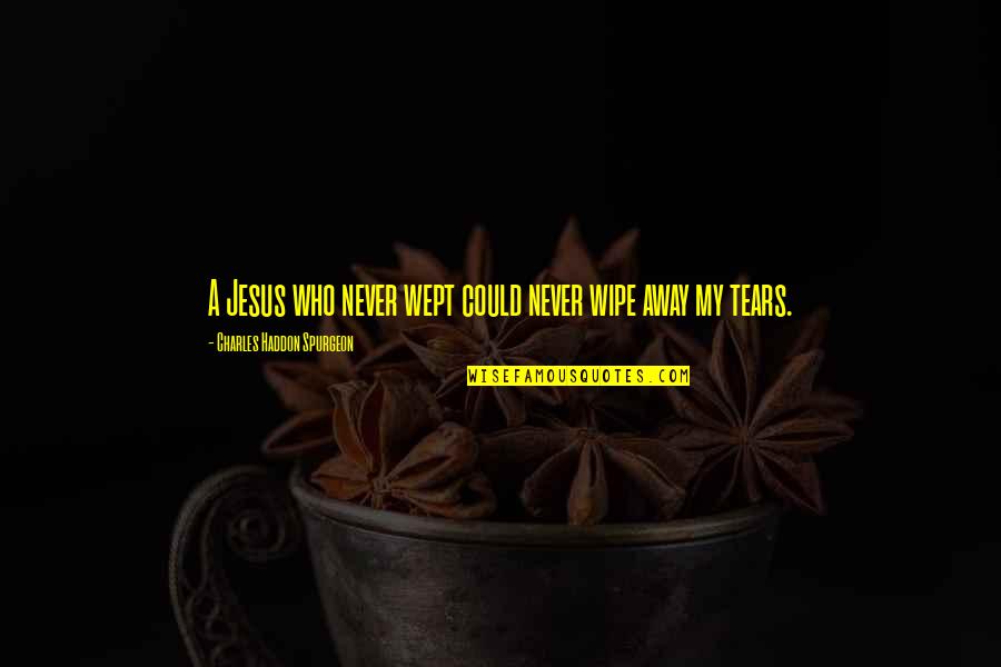 Be Thankful For Today Quotes By Charles Haddon Spurgeon: A Jesus who never wept could never wipe