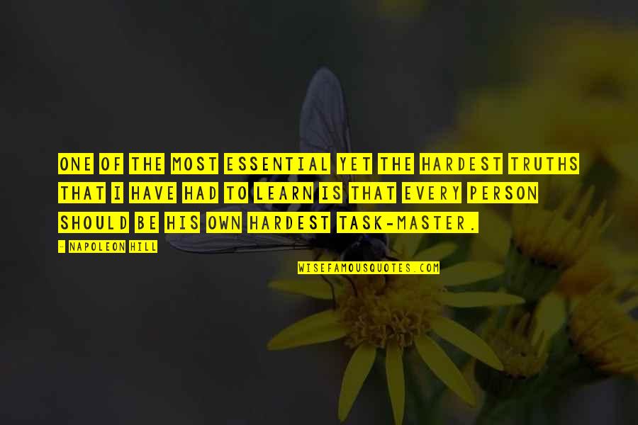 Be That Person Quotes By Napoleon Hill: One of the most essential yet the hardest Be That Person Quotes By Napoleon Hill: One of the most essential yet the hardest