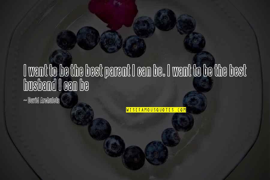 Be The Best Parent You Can Be Quotes By David Archuleta: I want to be the best parent I