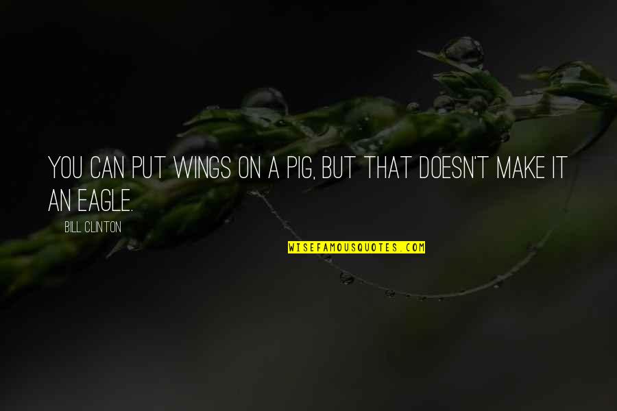 Be The Eagle Quotes By Bill Clinton: You can put wings on a pig, but