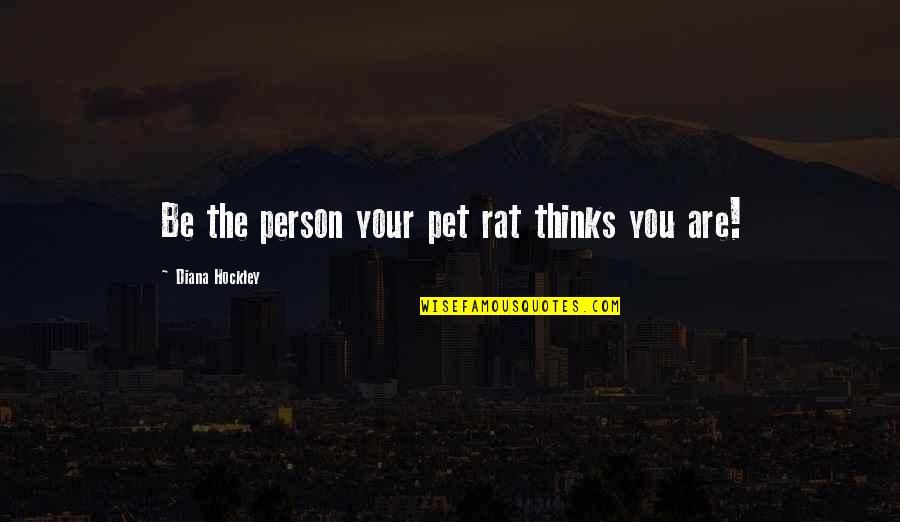 Be The Person You Are Quotes By Diana Hockley: Be the person your pet rat thinks you