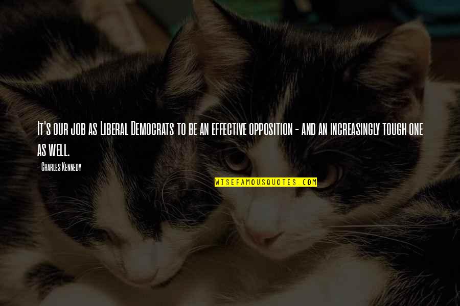 Be Tough Quotes By Charles Kennedy: It's our job as Liberal Democrats to be Be Tough Quotes By Charles Kennedy: It's our job as Liberal Democrats to be
