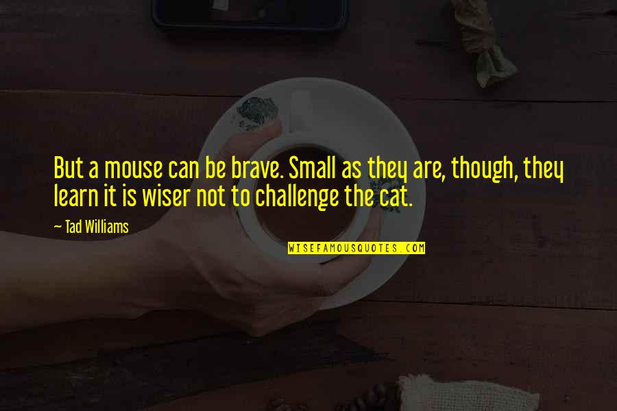 Be Wiser Quotes By Tad Williams: But a mouse can be brave. Small as