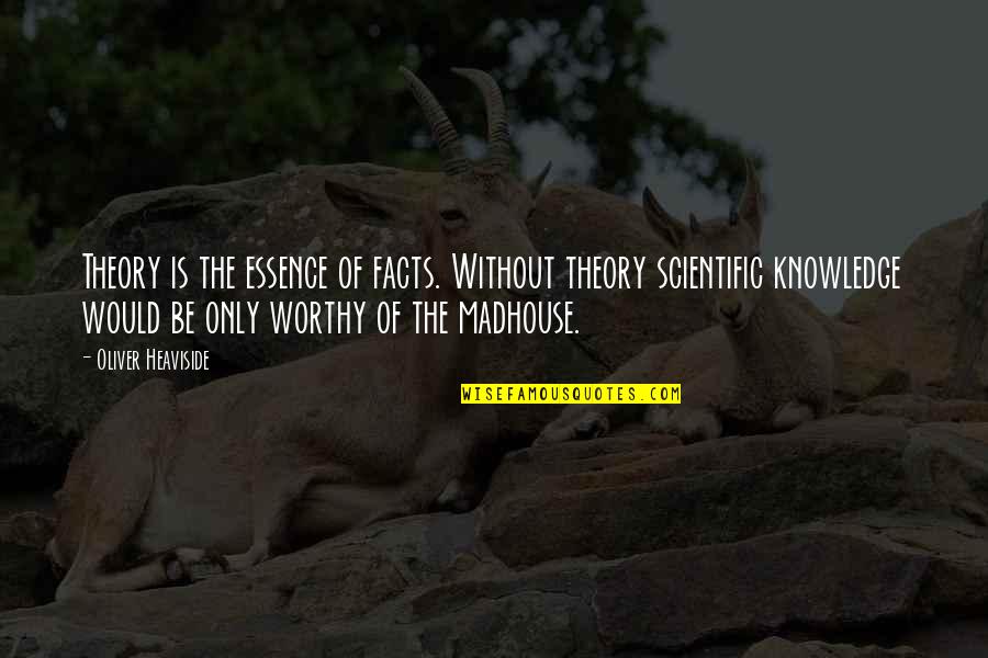 Be Worthy Of Quotes By Oliver Heaviside: Theory is the essence of facts. Without theory Be Worthy Of Quotes By Oliver Heaviside: Theory is the essence of facts. Without theory