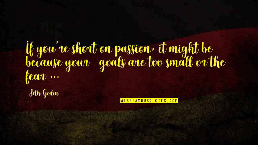 Be You Short Quotes By Seth Godin: If you're short on passion, it might be