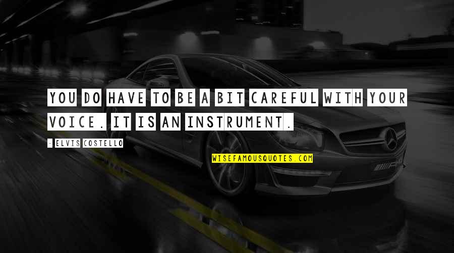 Be Your Quotes By Elvis Costello: You do have to be a bit careful