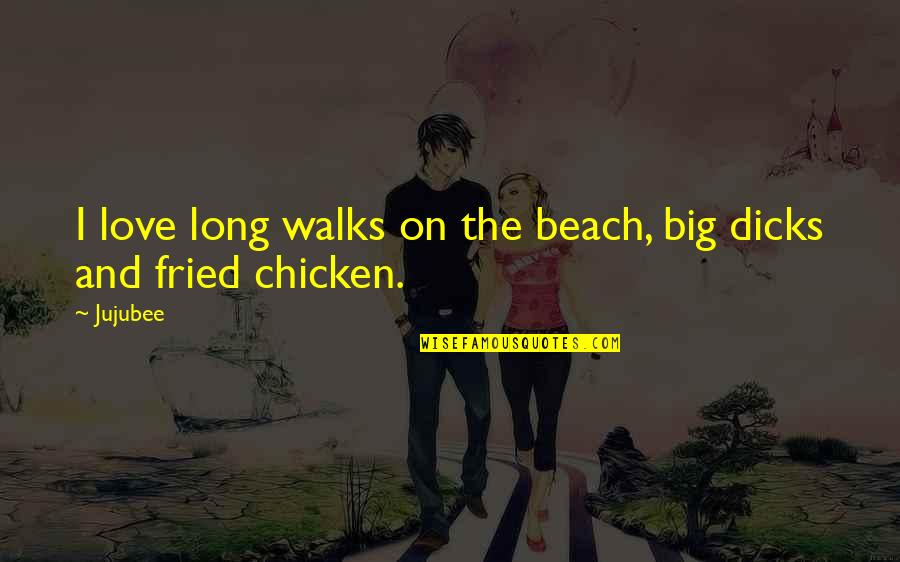 Beach And Love Quotes By Jujubee: I love long walks on the beach, big