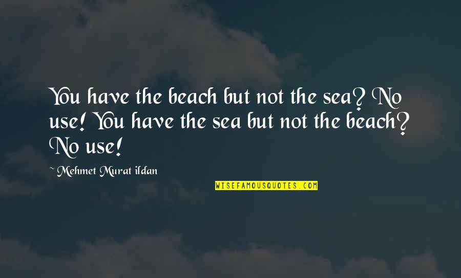 Beach And Sea Quotes By Mehmet Murat Ildan: You have the beach but not the sea?