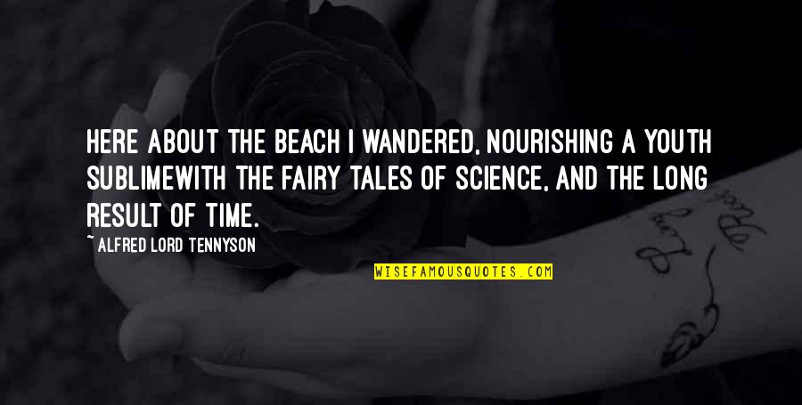 Beach And Time Quotes By Alfred Lord Tennyson: Here about the beach I wandered, nourishing a