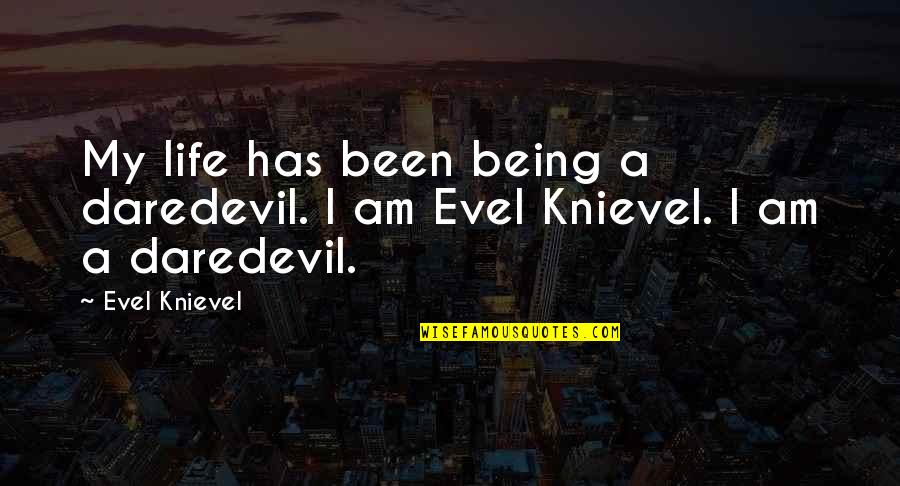 Beach Healing Quotes By Evel Knievel: My life has been being a daredevil. I