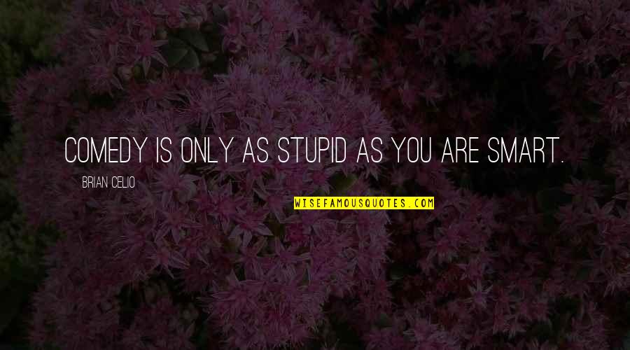 Beach One Word Quotes By Brian Celio: Comedy is only as stupid as you are Beach One Word Quotes By Brian Celio: Comedy is only as stupid as you are