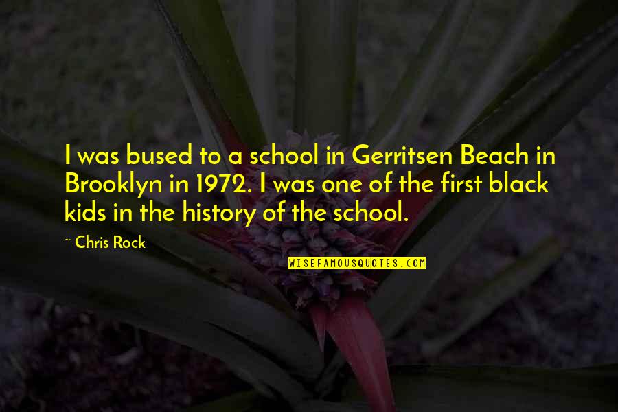 Beach Quotes By Chris Rock: I was bused to a school in Gerritsen