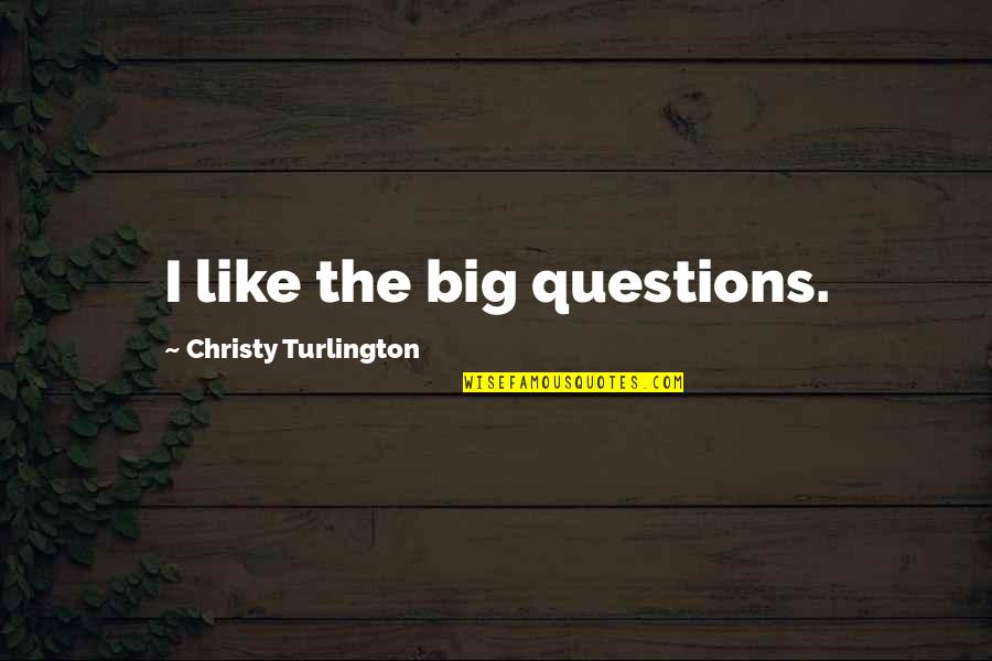 Beach Signs And Quotes By Christy Turlington: I like the big questions.