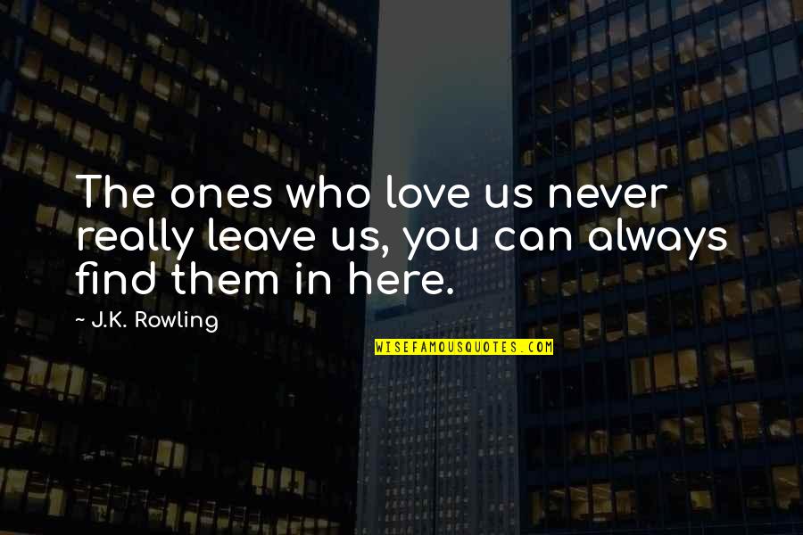 Beachheads Game Quotes By J.K. Rowling: The ones who love us never really leave