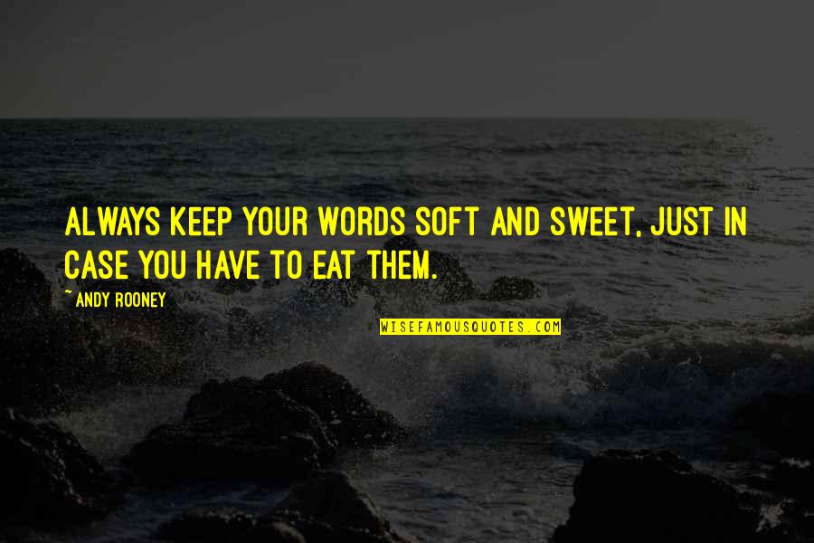 Beachy Holiday Quotes By Andy Rooney: Always keep your words soft and sweet, just