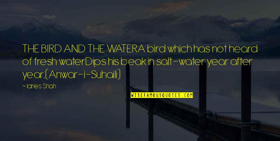 Beak Quotes By Idries Shah: THE BIRD AND THE WATERA bird which has