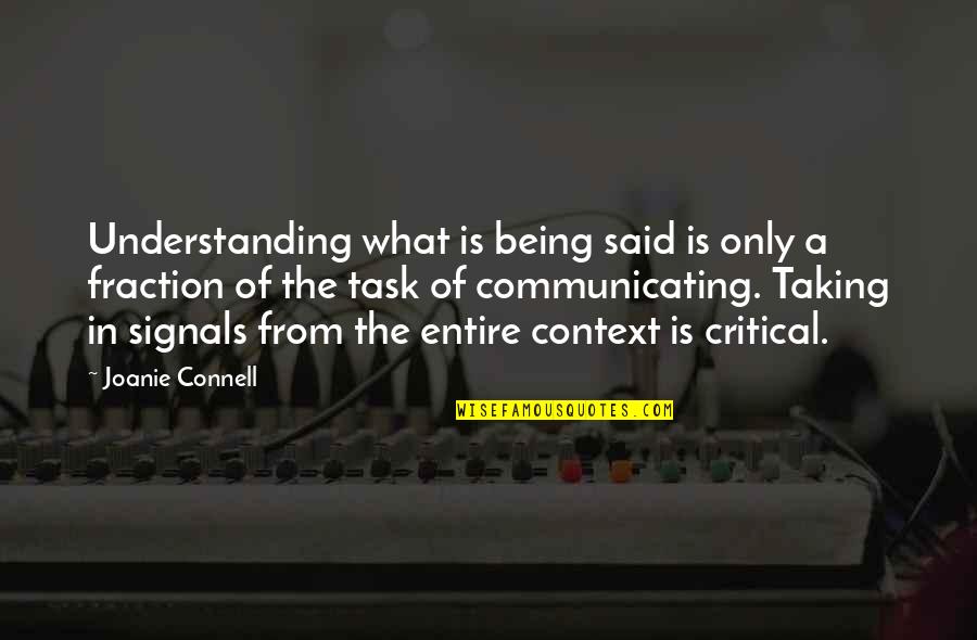 Beamish Beer Quotes By Joanie Connell: Understanding what is being said is only a Beamish Beer Quotes By Joanie Connell: Understanding what is being said is only a