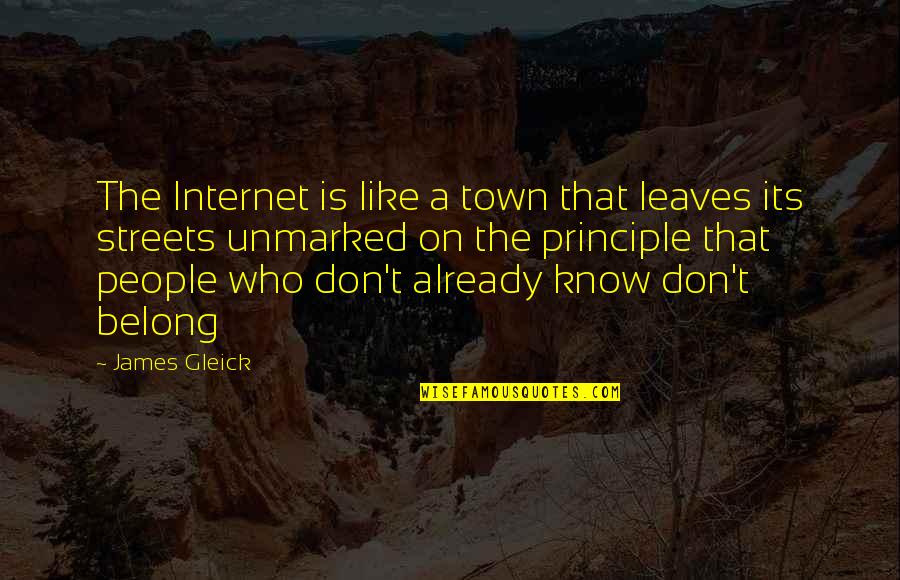 Beanstalk Portland Quotes By James Gleick: The Internet is like a town that leaves Beanstalk Portland Quotes By James Gleick: The Internet is like a town that leaves
