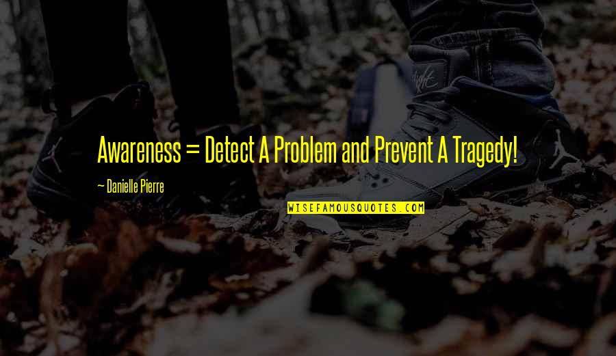 Beansy Rosenthal Quotes By Danielle Pierre: Awareness = Detect A Problem and Prevent A