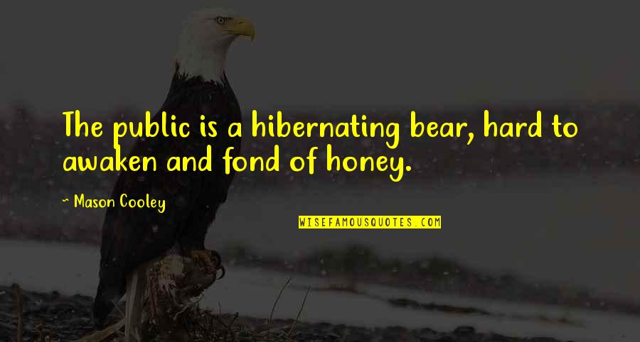 Bear And Honey Quotes By Mason Cooley: The public is a hibernating bear, hard to