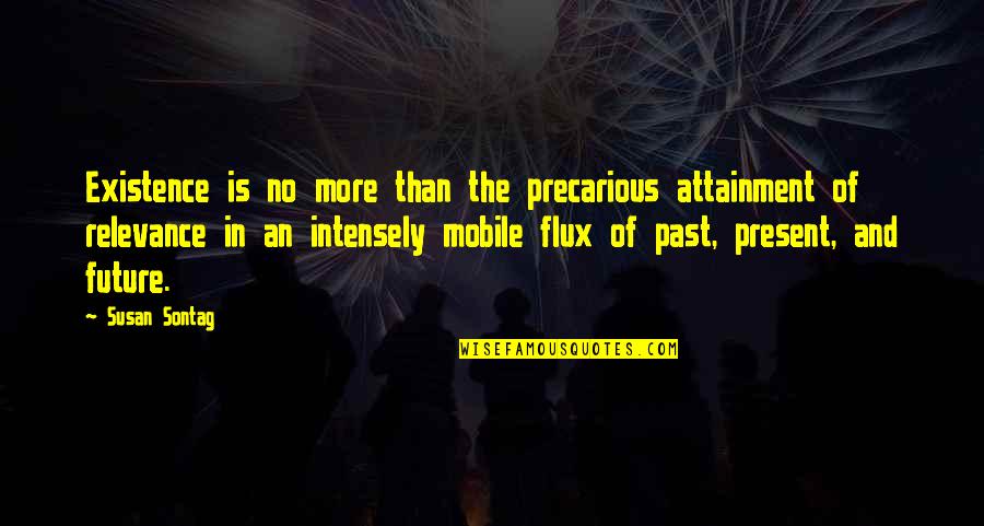 Bearman Industries Quotes By Susan Sontag: Existence is no more than the precarious attainment