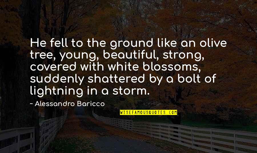 Bears Menstruation Anchorman Quotes By Alessandro Baricco: He fell to the ground like an olive