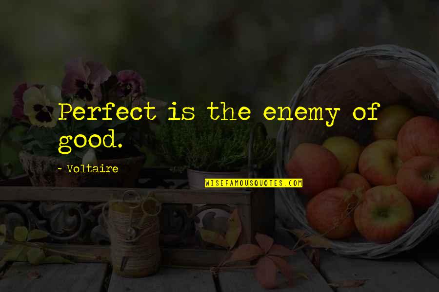 Beast Mode Gym Quotes By Voltaire: Perfect is the enemy of good.