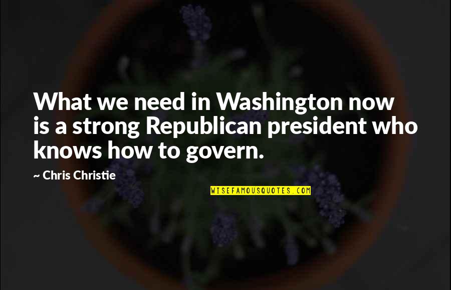 Beat Generation Quotes By Chris Christie: What we need in Washington now is a